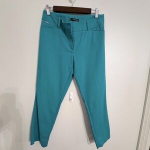 White House Black Market Turquoise Slim Ankle Pants size 6 Size